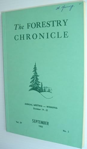 Seller image for The Forestry Chronicle - September 1953 for sale by RareNonFiction, IOBA