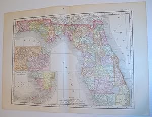 Rand, McNally & Co.'s 1901 Colour State Map of Florida