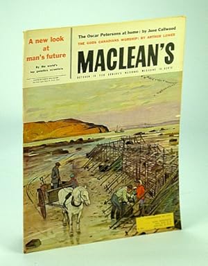 Bild des Verkufers fr Maclean's - Canada's National Magazine, October (Oct.) 25th, 1958 - The Oscar Peterson's at Home zum Verkauf von RareNonFiction, IOBA