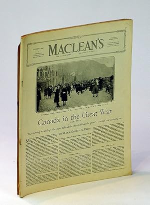 Maclean's Magazine, October [Oct.] 15, 1928, Vol. XLI, No. 20 - Canada in the Great War / Percy W...