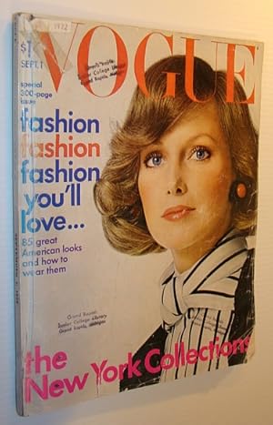 Bild des Verkufers fr Vogue Magazine (US), September 1, 1972 - The Big Annual September Issue - Over 300 Pages zum Verkauf von RareNonFiction, IOBA