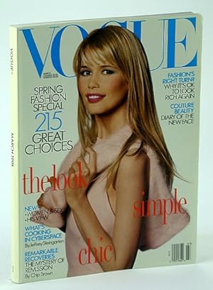 Vogue (US) Magazine, March (Mar.) 1995 - Claudia Schiffer Cover
