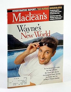 Maclean's, Canada's Weekly Newsmagazine, November (Nov.) 22, 1999 - Wayne Gretzky Cover