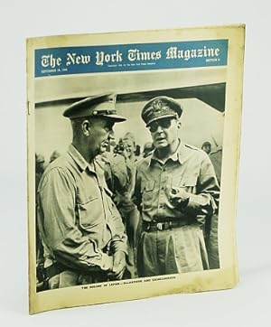 Imagen del vendedor de The New York Times Magazine, September (Sept.) 16, 1945 - Iconic Cover Photo of MacArthur and Eichelberger, 'Rulers of Japan' a la venta por RareNonFiction, IOBA