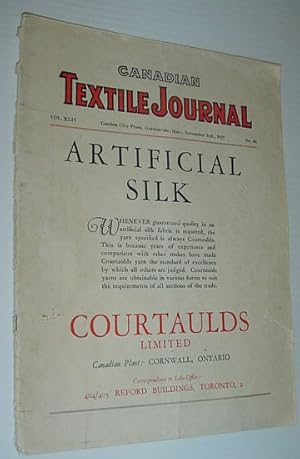 Canadian Textile Journal, 3 November 1927 - Volume XLIV, No. 44