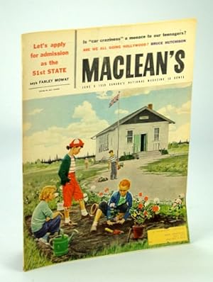 Bild des Verkufers fr Maclean's - Canada's National Magazine, 6 June, 1959: Sylvia Murphy / Ernest Thompson Seton zum Verkauf von RareNonFiction, IOBA
