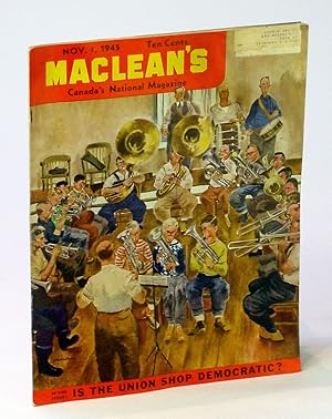 Seller image for Maclean's, Canada's National Magazine, 1 November 1945, Vol. 58, No. 21: Flt.-Lieut. Tony Pengelly and Real Great Escape from Stalag Luft III (Part I of 2) for sale by RareNonFiction, IOBA