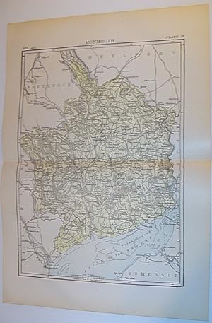 Seller image for Map of Monmouth, England - Circa 1902 for sale by RareNonFiction, IOBA