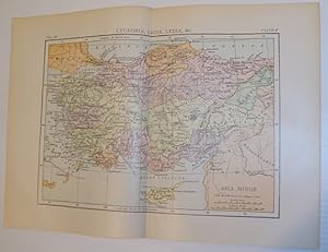 Map of Asia Minor: Lycaonia, Lycia, Lydia, Etc.