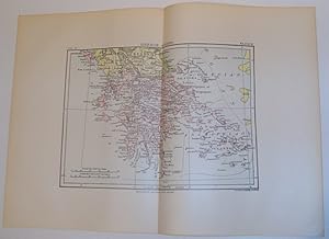 Colour Map of Greece - Circa 1902