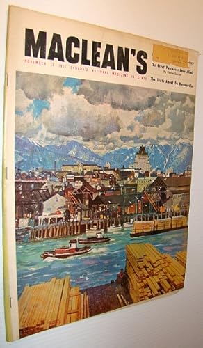 Maclean's Magazine, November (Nov.) 15, 1951 - Count Jacques-Charles-Marie-Noel Duge De Bernonvil...