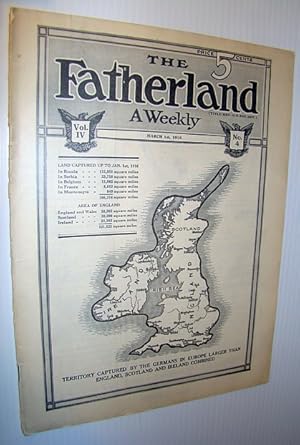 Seller image for The Fatherland - Fair Play for Germany and Austria-Hungary, March 1st, 1916 for sale by RareNonFiction, IOBA