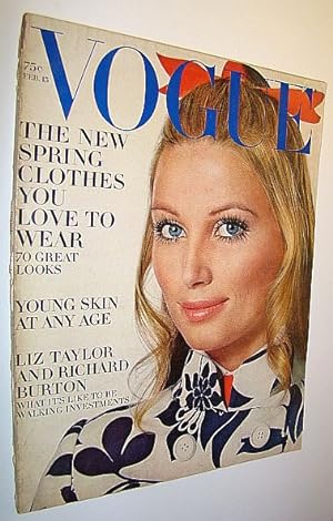 Image du vendeur pour Vogue Incorporating Vanity Fair (US), February 15, 1969 - The New Spring Clothes You Love To Wear / Liz Taylor and Richard Burton mis en vente par RareNonFiction, IOBA