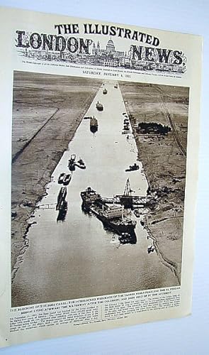 Bild des Verkufers fr The Illustrated London (ILN) News, January 8, 1955 - Blocking of the Suez Canal zum Verkauf von RareNonFiction, IOBA