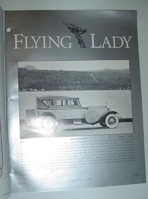 Seller image for Flying Lady - The Periodical of the Rolls-Royce Owner's Club, Inc., January/February 1992 for sale by RareNonFiction, IOBA