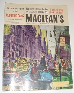 Seller image for Maclean's Magazine, August 27, 1960 - How I Captured Quebec's Red Hood Gang for sale by RareNonFiction, IOBA