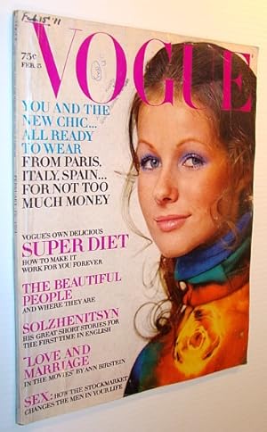 Image du vendeur pour Vogue Magazine (US) 15 February 1971 mis en vente par RareNonFiction, IOBA