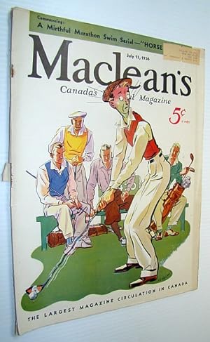 Seller image for Maclean's - Canada's National Magazine, 15 July 1936 - Revolt in Quebec for sale by RareNonFiction, IOBA