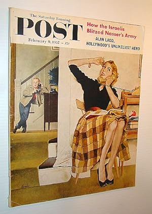 Seller image for The Saturday Evening Post, February 9, 1957 - How the Israelis Blitzed Nasser's Army / Jamestown Restoration / Alan Ladd / Kitimat, British Columbia for sale by RareNonFiction, IOBA