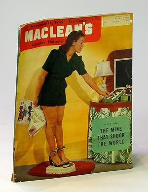 Image du vendeur pour Maclean's, Canada's National Magazine, 15 November 1945, Vol. 58, No. 22: Flt.-Lieut. Tony Pengelly and Real Great Escape from Stalag Luft III (Part 2 of 2) mis en vente par RareNonFiction, IOBA