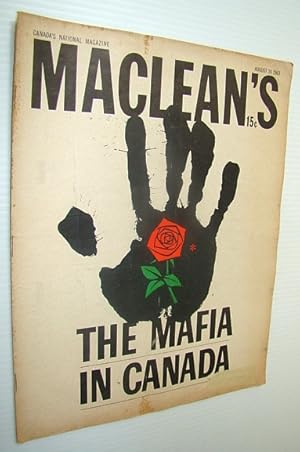 Bild des Verkufers fr Maclean's Magazine, August 24, 1963 - The Mafia in Canada zum Verkauf von RareNonFiction, IOBA