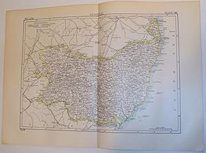 Map of Suffolk, England - Circa 1902