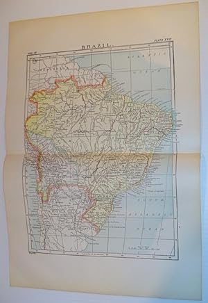 Image du vendeur pour Map of Brazil - Circa 1902 mis en vente par RareNonFiction, IOBA