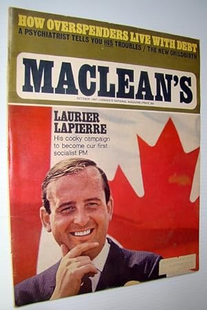 Bild des Verkufers fr Maclean's - Canada's National Magazine, October 1967 - Laurier Lapierre Cover Photo / Steam Age Tractors zum Verkauf von RareNonFiction, IOBA