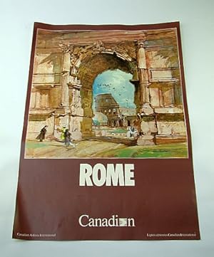 Seller image for Canadian Airlines International (CAI) Advertising Poster - Rome (Italy) (ADV120 7/87) - With Colour Illustration By Don Anderson for sale by RareNonFiction, IOBA