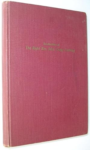Seller image for Recollections of the Right Rev. John Cragg Farthing, Bishop of Montreal, 1909-1939 for sale by RareNonFiction, IOBA