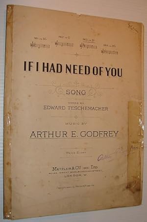 Bild des Verkufers fr If I Had Need of You - Sheet Music zum Verkauf von RareNonFiction, IOBA