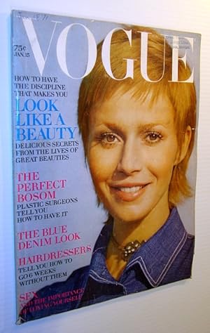 Seller image for Vogue Magazine (US) 15 January 1971 - Catherine Jourdan Cover Photo for sale by RareNonFiction, IOBA