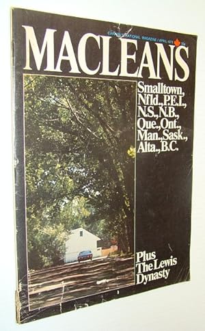 Imagen del vendedor de Maclean's - Canada's National Magazine, April 1971 - David Lewis and His Political Family a la venta por RareNonFiction, IOBA