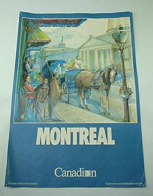 Seller image for Canadian Airlines International (CAI) Advertising Poster - Montreal (ADV107 7/87) - With Colour Illustration By G. Juhasz for sale by RareNonFiction, IOBA