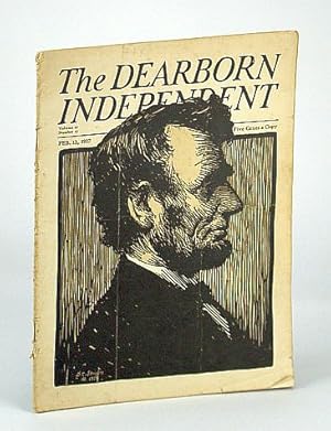 Bild des Verkufers fr The Dearborn Independent (Magazine) - Chronicler of the Neglected Truth, February (Feb.) 12, 1927 - The Great Anneke Jans Delusion / Abraham Lincoln Cover and Content zum Verkauf von RareNonFiction, IOBA