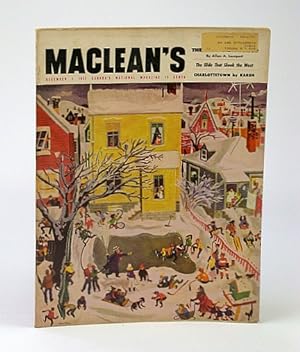 Bild des Verkufers fr Maclean's - Canada's National Magazine, December (Dec.) 1, 1952 - William Stephenson (A Man Called Intrepid) Bonus-Length Feature zum Verkauf von RareNonFiction, IOBA