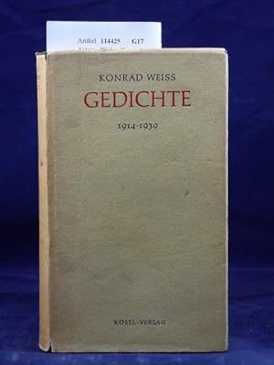 Gedichte 1914-1939. o.A.