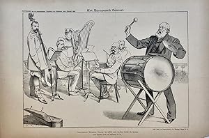 [Original lithograph/lithografie by Johan Braakensiek] Het Europeesch Concert, 9 Februari 1896, 1...