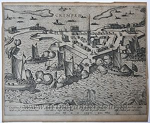 [Antique print, etching] Crimpen, The capture of Krimpen, published ca. 1576/1578.