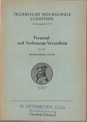 Image du vendeur pour Personal- und Vorlesungsverzeichnis fr das Wintersemester 1967 / 1968. mis en vente par Antiquariat Carl Wegner