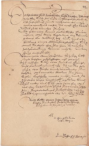 [Brief von 1637]. -