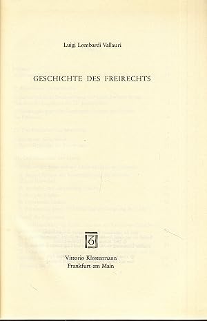 Bild des Verkufers fr Geschichte des Freirechts. - zum Verkauf von Antiquariat Tautenhahn