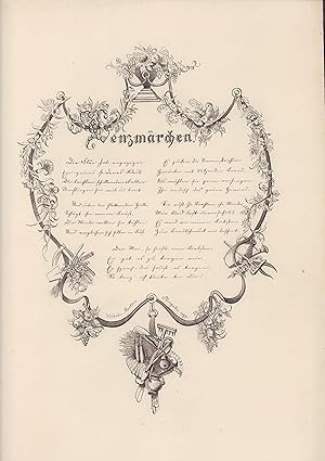 Bild des Verkufers fr Schmuckblatt - Lenzmrchen, Gedicht von Wilhelm Mller. - zum Verkauf von Antiquariat Tautenhahn