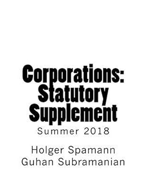 Seller image for Corporations : Statutory Supplement for sale by GreatBookPrices