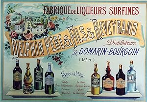 "DELPHIN PÈRE & FILS & REVEYRAND" Affiche d'intérieur originale entoilée / Imprimerie E. ROUSSEAU...