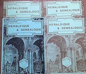 Revues Héraldique & Généalogie / année complète 1988 (sommaires des revues dans les photos)