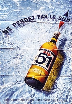 "PASTIS 51" Affiche abri bus originale pliée (années 2000)