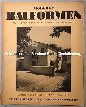 Bild des Verkäufers für Moderne Bauformen. Monatshefte für Architektur und Baukunst (Ausgabe 5; Mai 1938) zum Verkauf von Antiquariat Bernhard