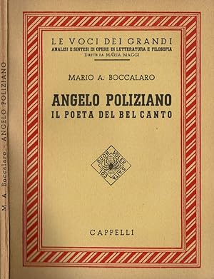 Bild des Verkufers fr Angelo Poliziano - Il poeta del bel canto zum Verkauf von Biblioteca di Babele