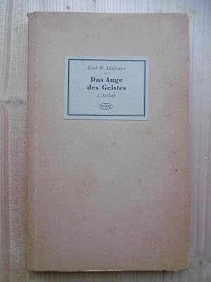 Image du vendeur pour Das Auge des Geistes. Entwurf einer Metaphysiologie des Sehens. mis en vente par Antiquariat Steinwedel